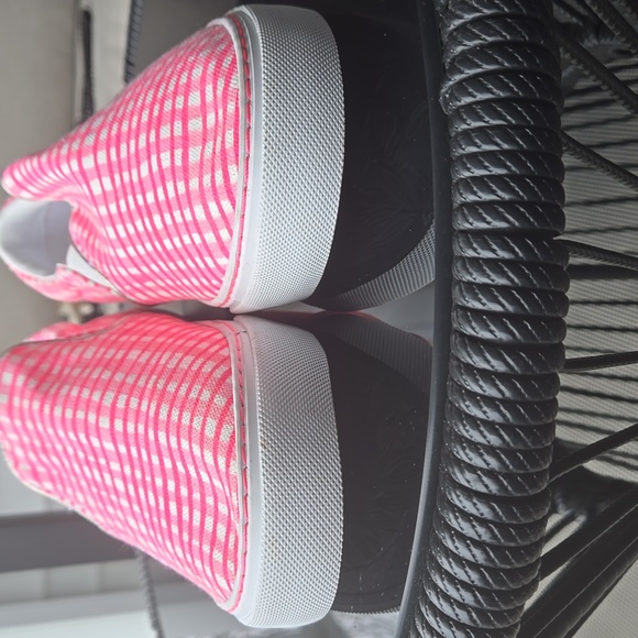 Lilly Pulitzer Julie Pink & White Gingham Slip On Sneakers Size 7 - Picture 9 of 10